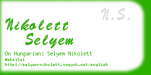 nikolett selyem business card